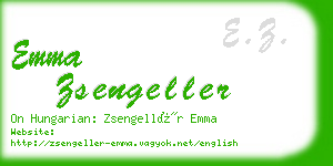 emma zsengeller business card